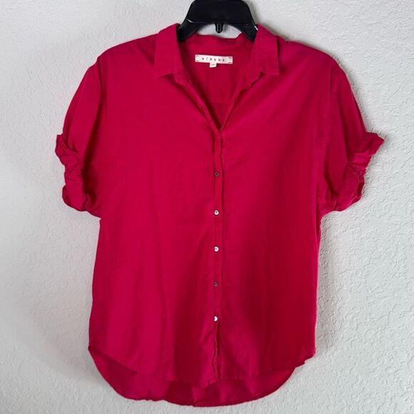 Xirena Channing Women's Dark Pink Button-Up Shirt Size XS - Picture 1 of 8